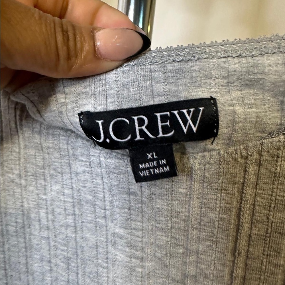 Gray Ribbed Long Sleeve Top - Picture 3 of 3